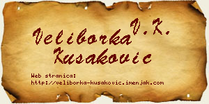 Veliborka Kušaković vizit kartica